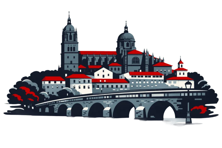 Dibujo esquemático de Salamanca